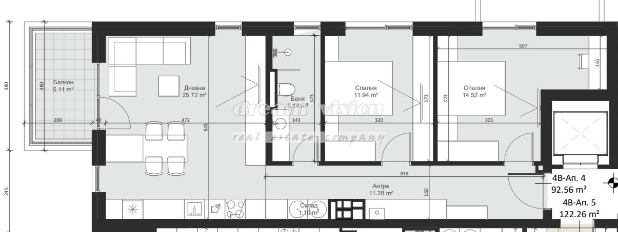 Apartment 108 m² Sofia, Bulgaria
